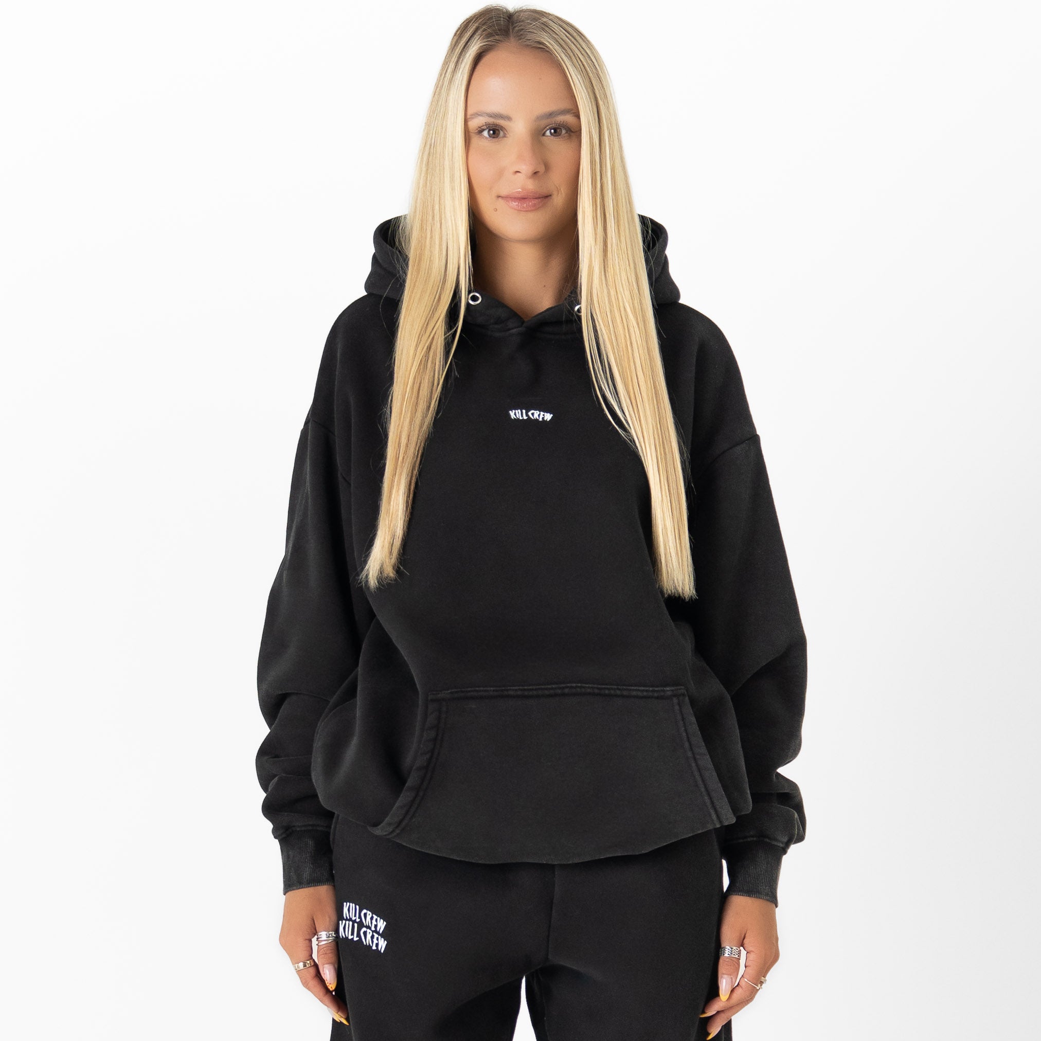 OVERSIZED LUX "SIMPLE" HOODIE - BLACK