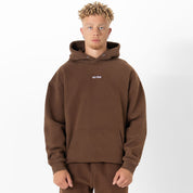 OVERSIZED LUX "SIMPLE" HOODIE - BROWN