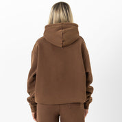 OVERSIZED LUX "SIMPLE" HOODIE - BROWN