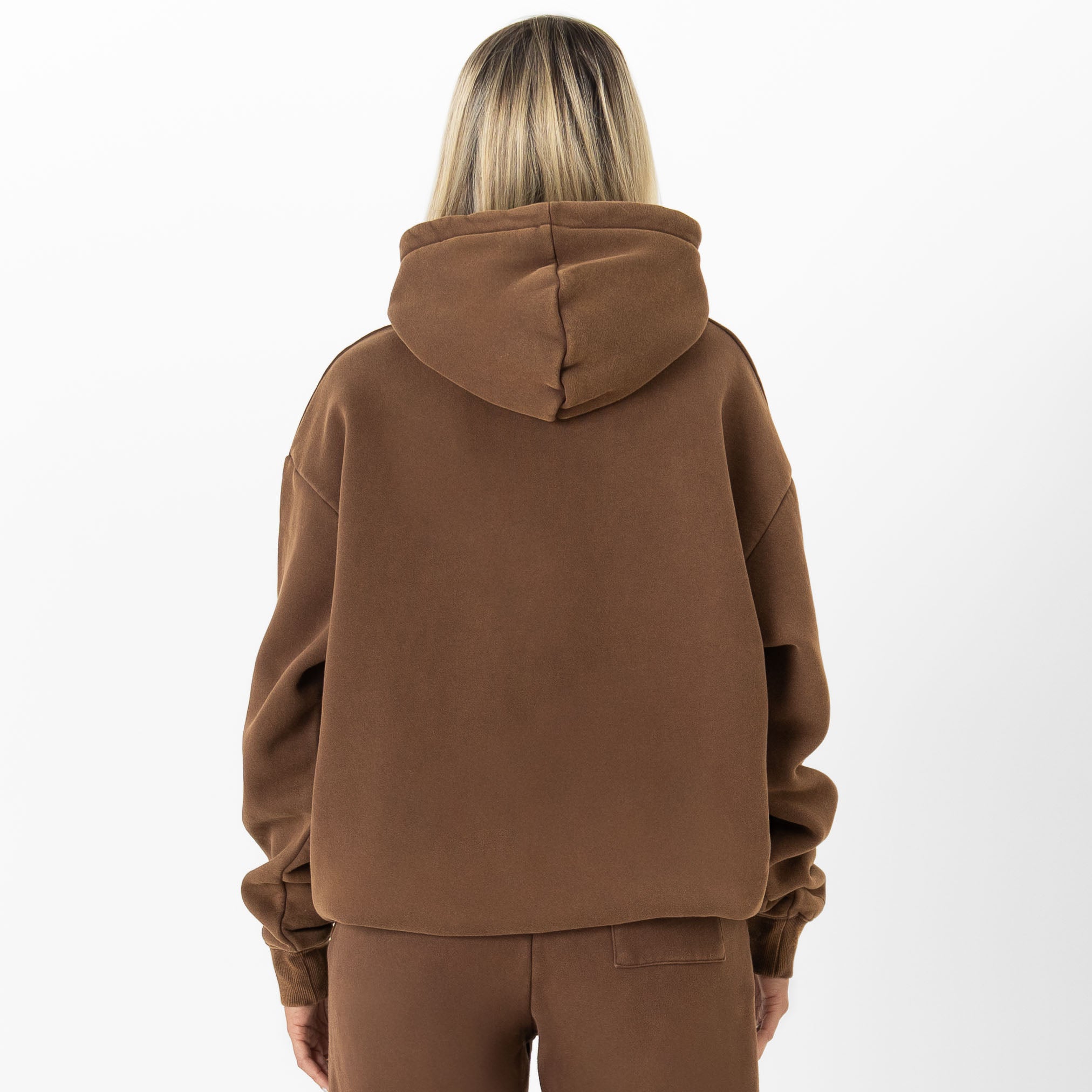 OVERSIZED LUX "SIMPLE" HOODIE - BROWN