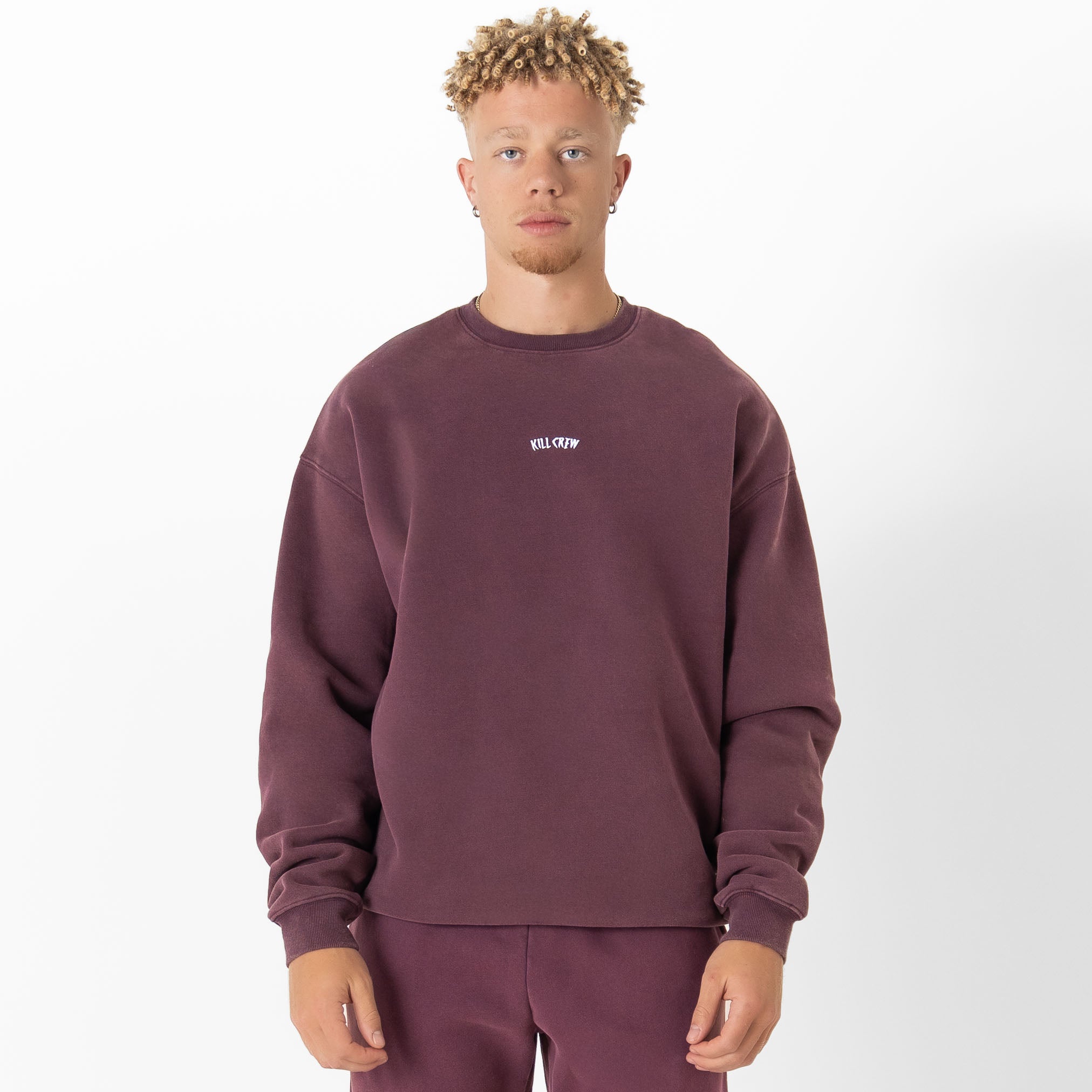 OVERSIZED LUX "SIMPLE" CREWNECK - BURGUNDY