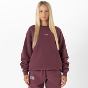 OVERSIZED LUX "SIMPLE" CREWNECK - BURGUNDY