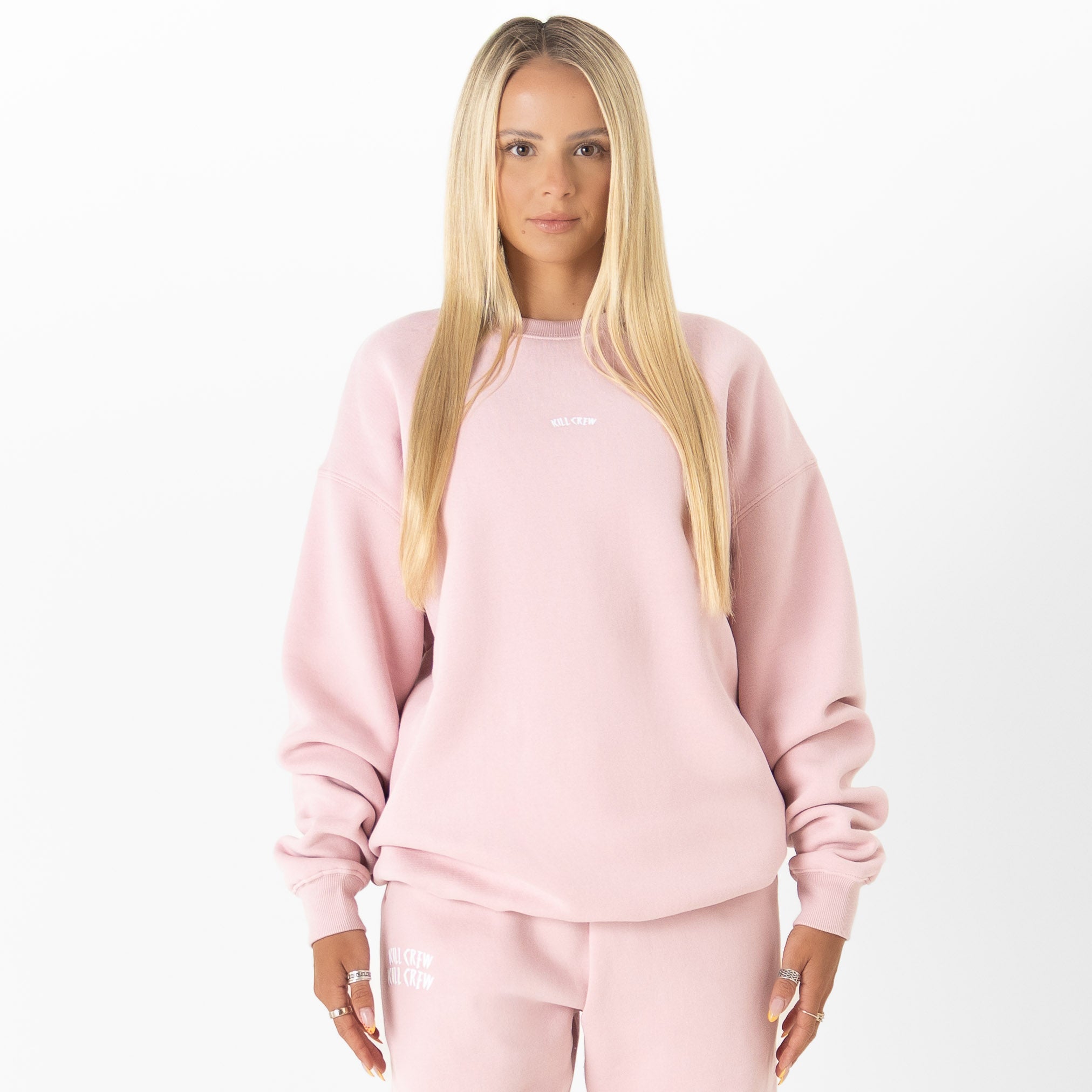 OVERSIZED LUX "SIMPLE" CREWNECK - ROSÉ