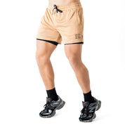 TRAINING SHORT WITH LINER - SAND