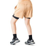 TRAINING SHORT WITH LINER - SAND