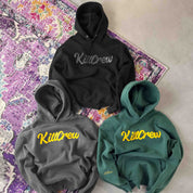 OVERSIZED LUX "SCRIPT" HOODIE - BLACKOUT