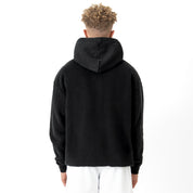 OVERSIZED LUX "SCRIPT" HOODIE - BLACK / WHITE