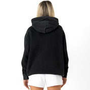 OVERSIZED LUX "SCRIPT" HOODIE - BLACK / WHITE
