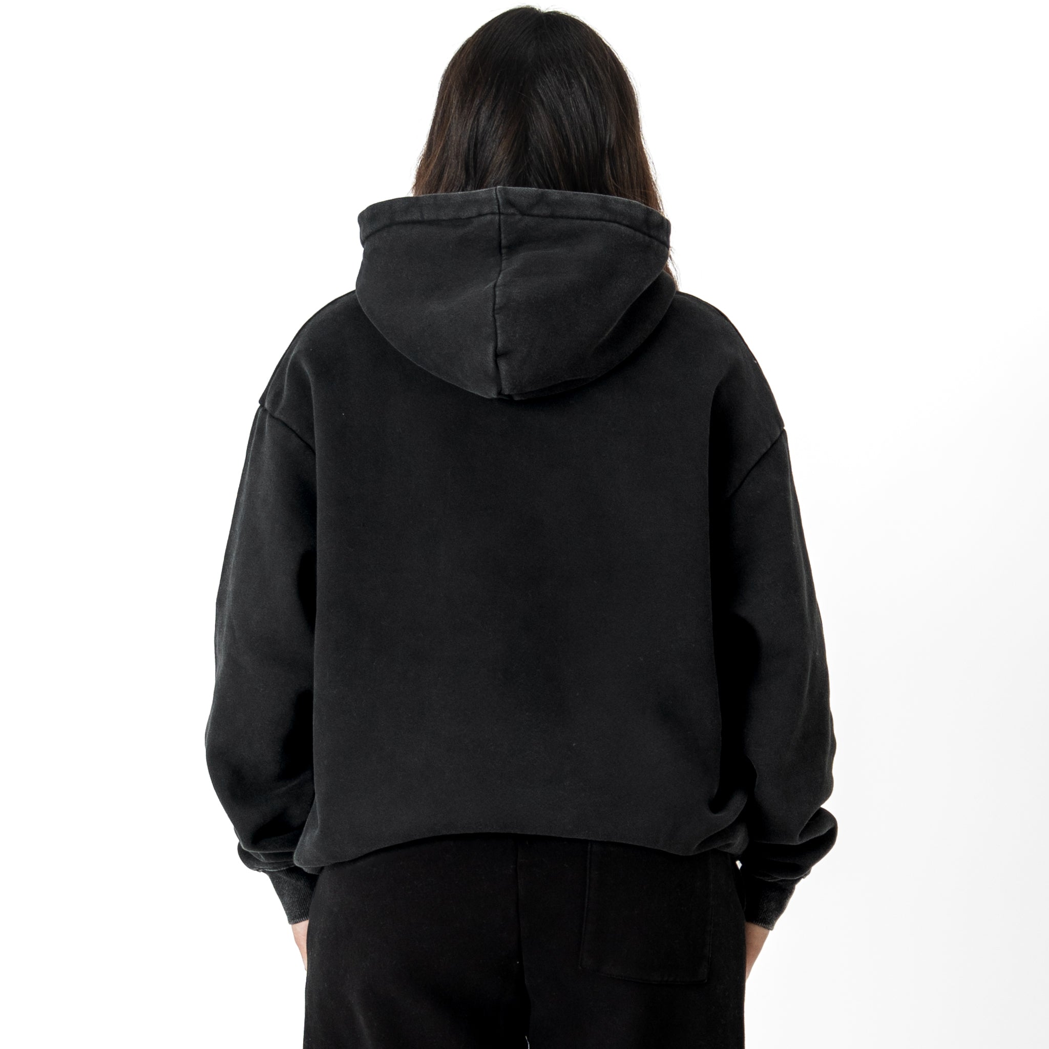 OVERSIZED LUX "SCRIPT" HOODIE - BLACKOUT