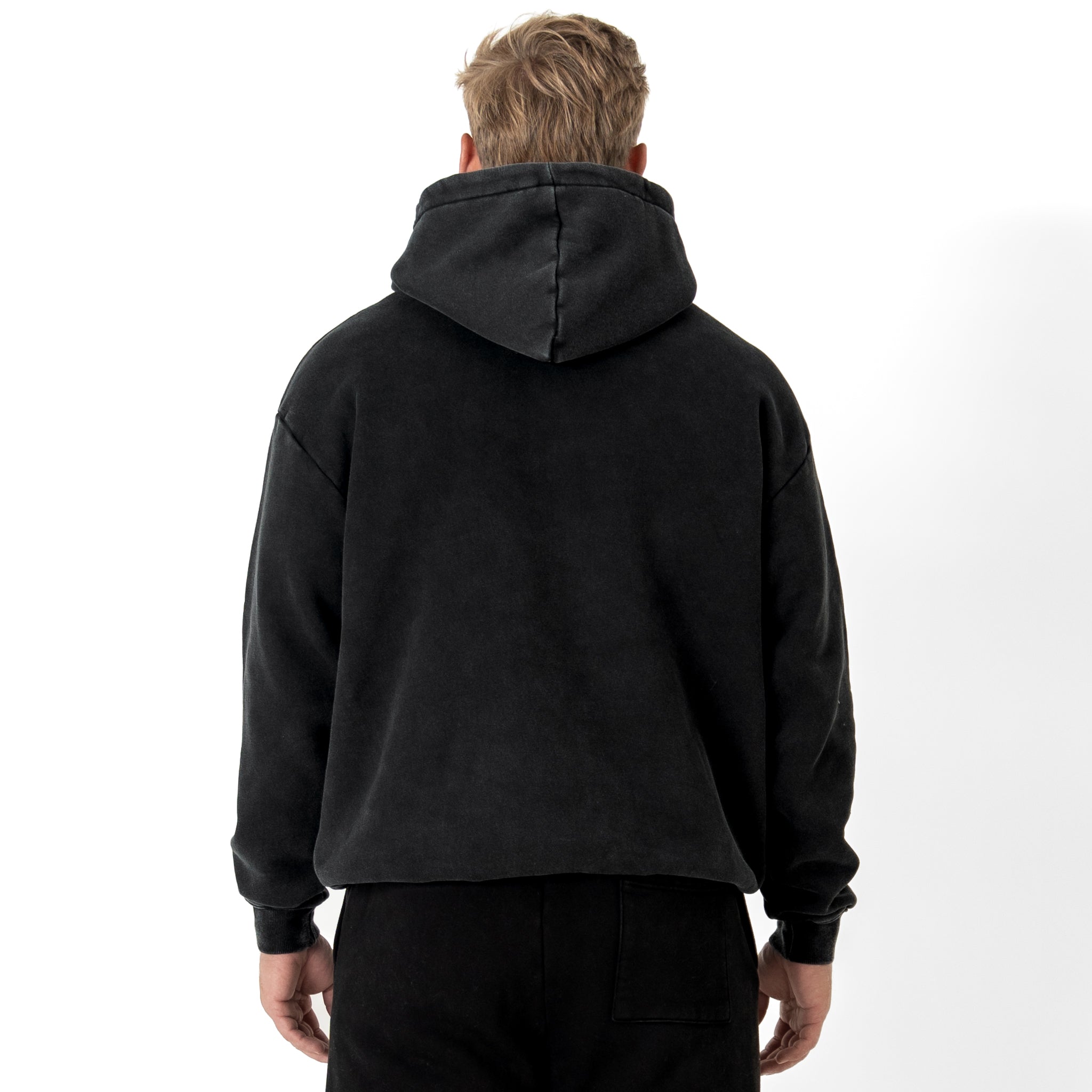 OVERSIZED LUX "SCRIPT" HOODIE - BLACKOUT
