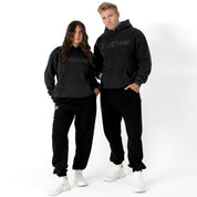 OVERSIZED LUX "SCRIPT" HOODIE - BLACKOUT