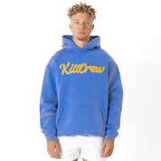 OVERSIZED LUX "SCRIPT" HOODIE - BLUE / GOLD