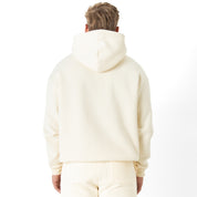 OVERSIZED LUX "SCRIPT" HOODIE - CREAM / BLACK