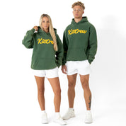 OVERSIZED LUX "SCRIPT" HOODIE - GREEN / GOLD