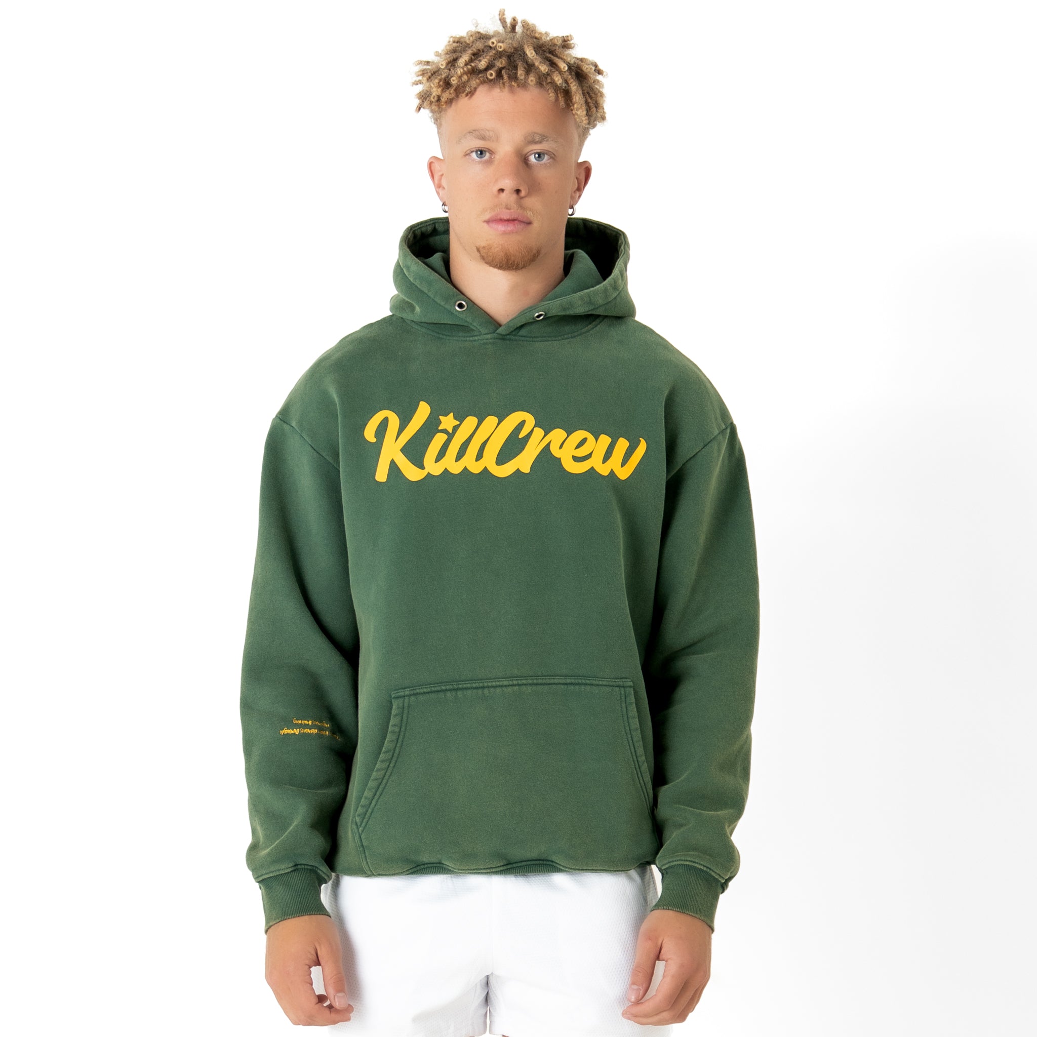 OVERSIZED LUX "SCRIPT" HOODIE - GREEN / GOLD