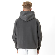 OVERSIZED LUX "SCRIPT" HOODIE - GREY / GOLD