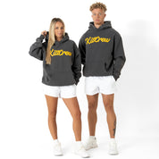OVERSIZED LUX "SCRIPT" HOODIE - GREY / GOLD
