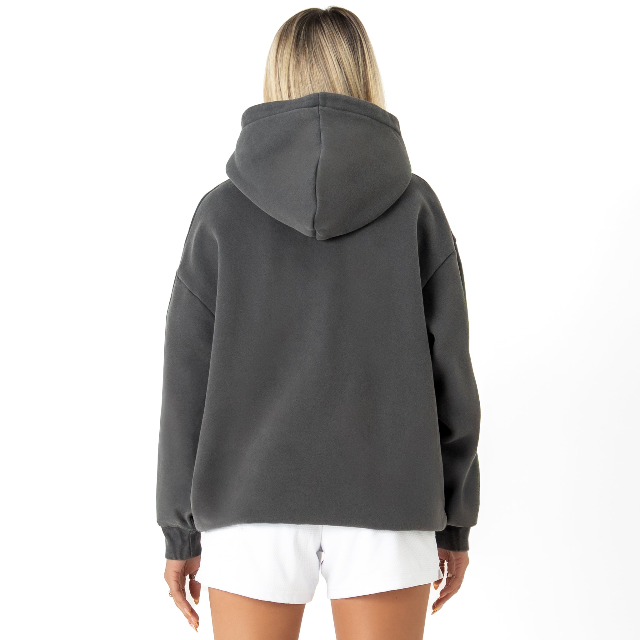 OVERSIZED LUX "SCRIPT" HOODIE - GREY / GOLD