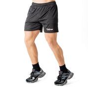 VENTED MESH SHORTS SCRIPT  - BLACK / CREAM