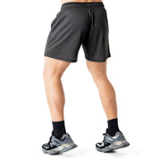 VENTED MESH SHORTS SCRIPT  - BLACK / CREAM