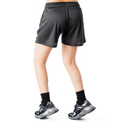 VENTED MESH SHORTS SCRIPT  - BLACK / CREAM