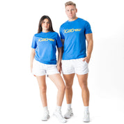 "SCRIPT" T-SHIRT - BLUE / GOLD