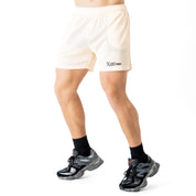 VENTED MESH SHORTS SCRIPT - CREAM / BLACK