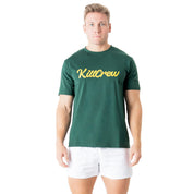 "SCRIPT" T-SHIRT - GREEN / GOLD