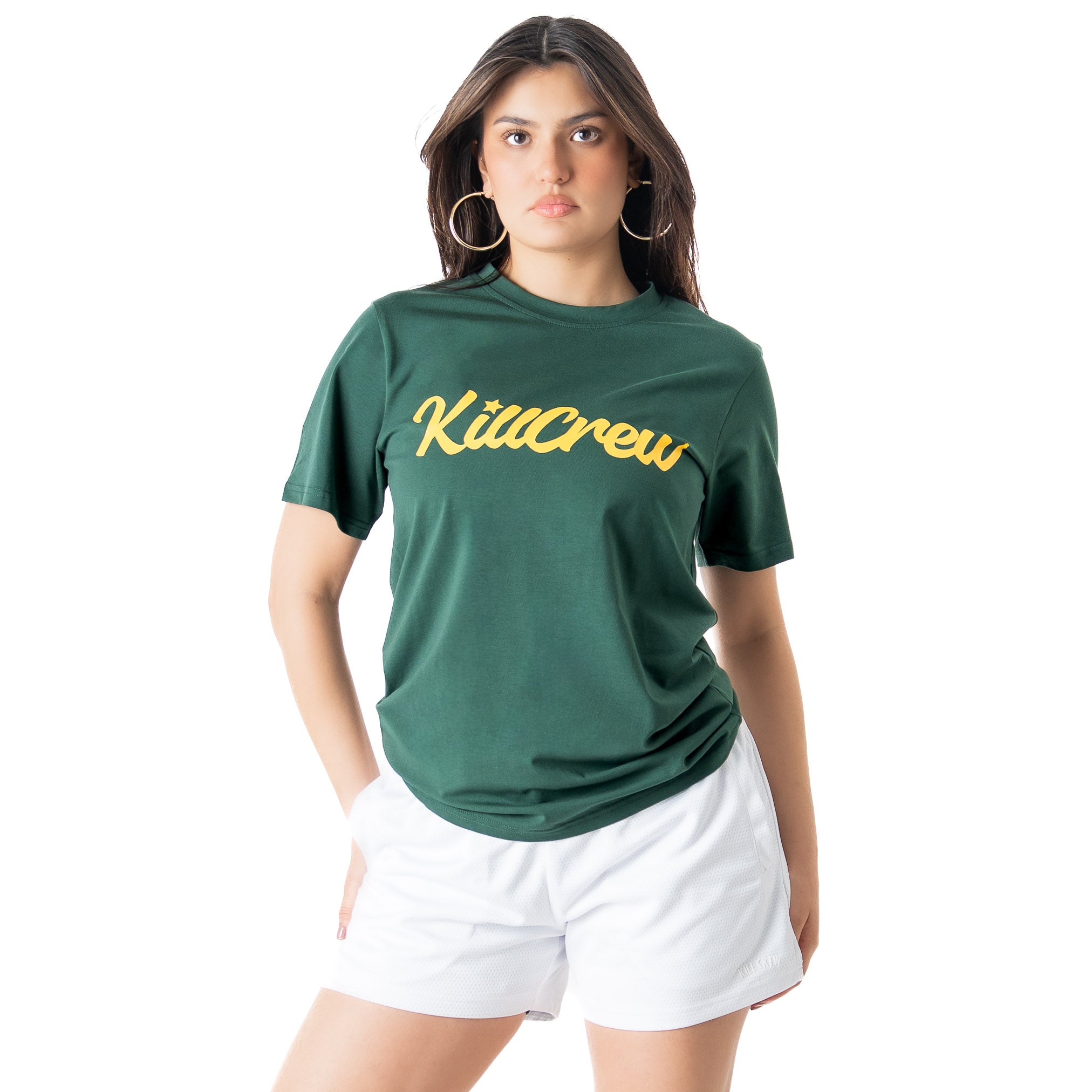 "SCRIPT" T-SHIRT - GREEN / GOLD