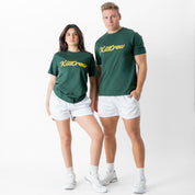 "SCRIPT" T-SHIRT - GREEN / GOLD