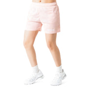 VENTED MESH SHORTS SCRIPT - ROSE / WHITE