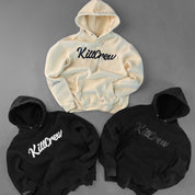OVERSIZED LUX "SCRIPT" HOODIE - BLACK / WHITE
