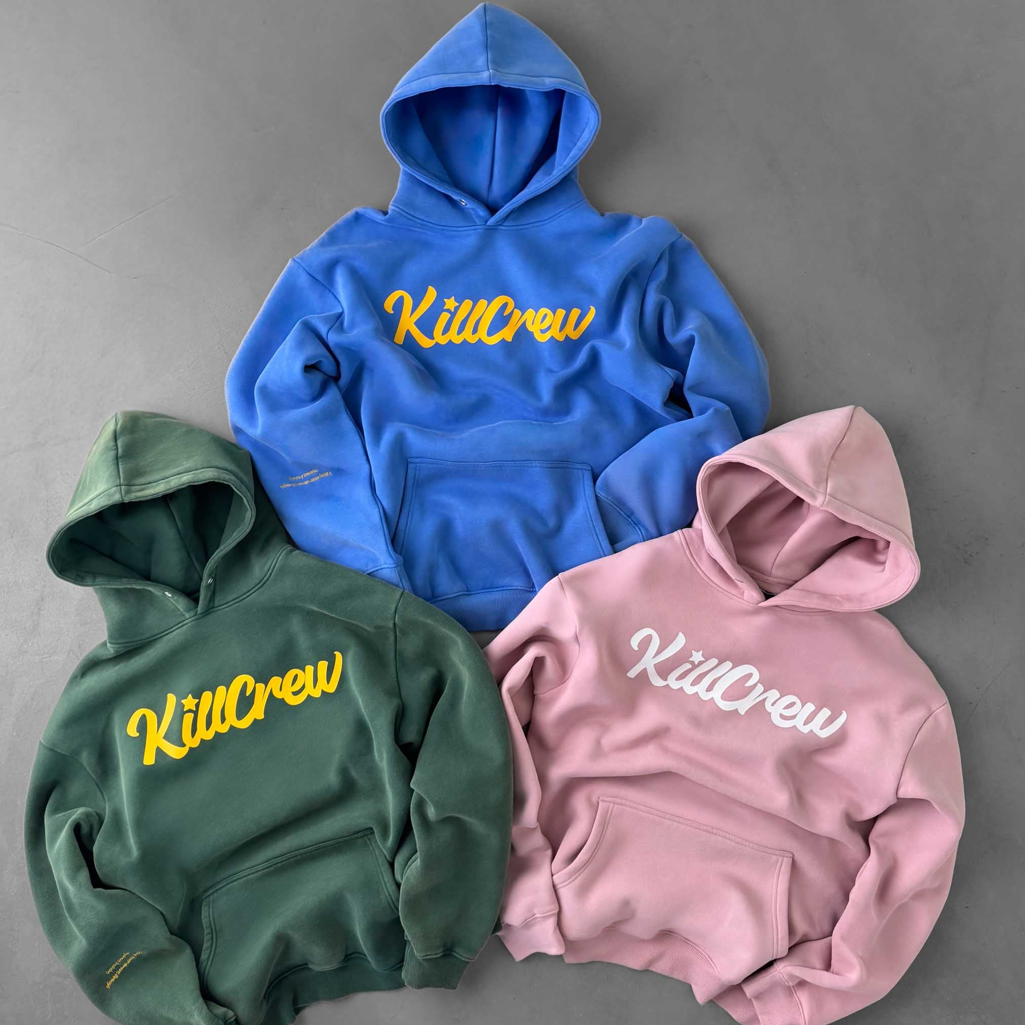 OVERSIZED LUX "SCRIPT" HOODIE - ROSÉ / WHITE