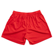 VENTED MESH SCRIPT SHORTS - RED / GOLD