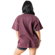 RELAXED FIT LUX "SIMPLE" T-SHIRT - BURGUNDY