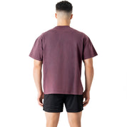 RELAXED FIT LUX "SIMPLE" T-SHIRT - BURGUNDY