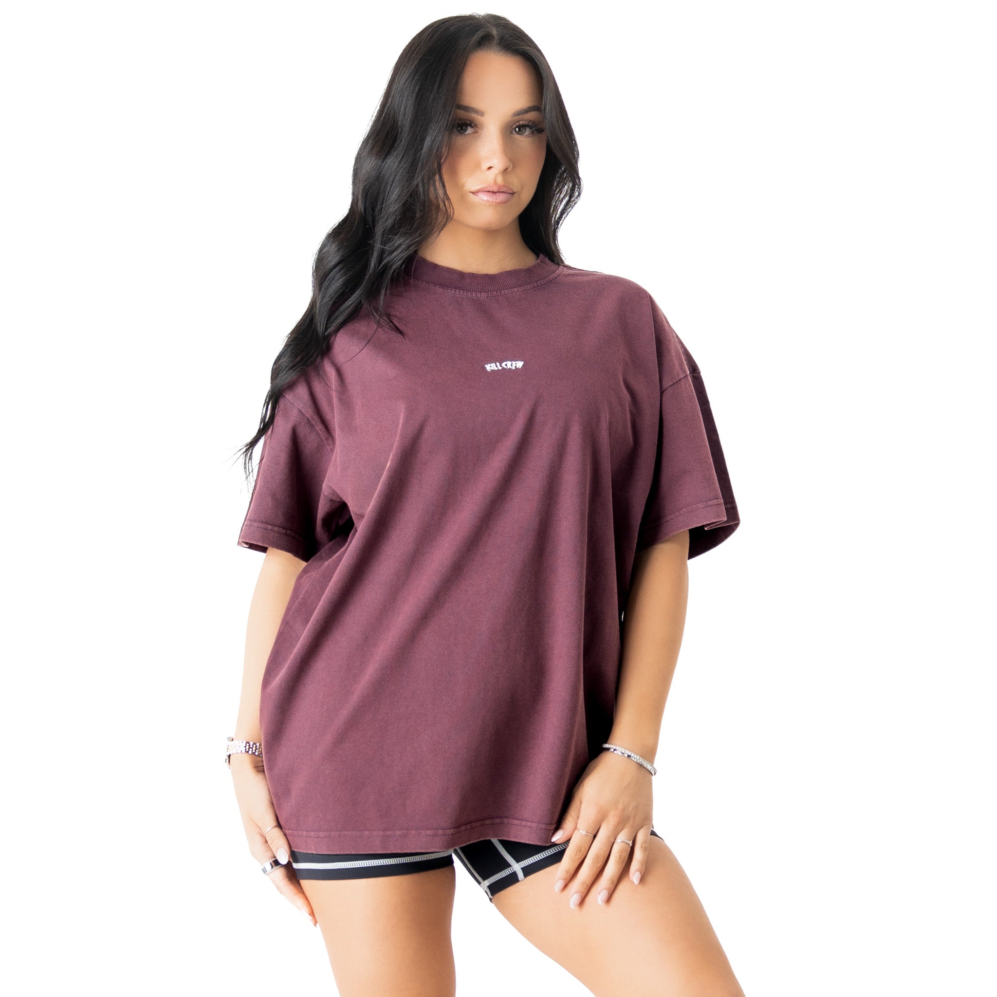 RELAXED FIT LUX "SIMPLE" T-SHIRT - BURGUNDY