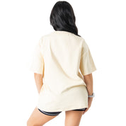 RELAXED FIT LUX "SIMPLE" T-SHIRT - CREAM