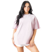 RELAXED FIT LUX "SIMPLE" T-SHIRT - ROSÉ