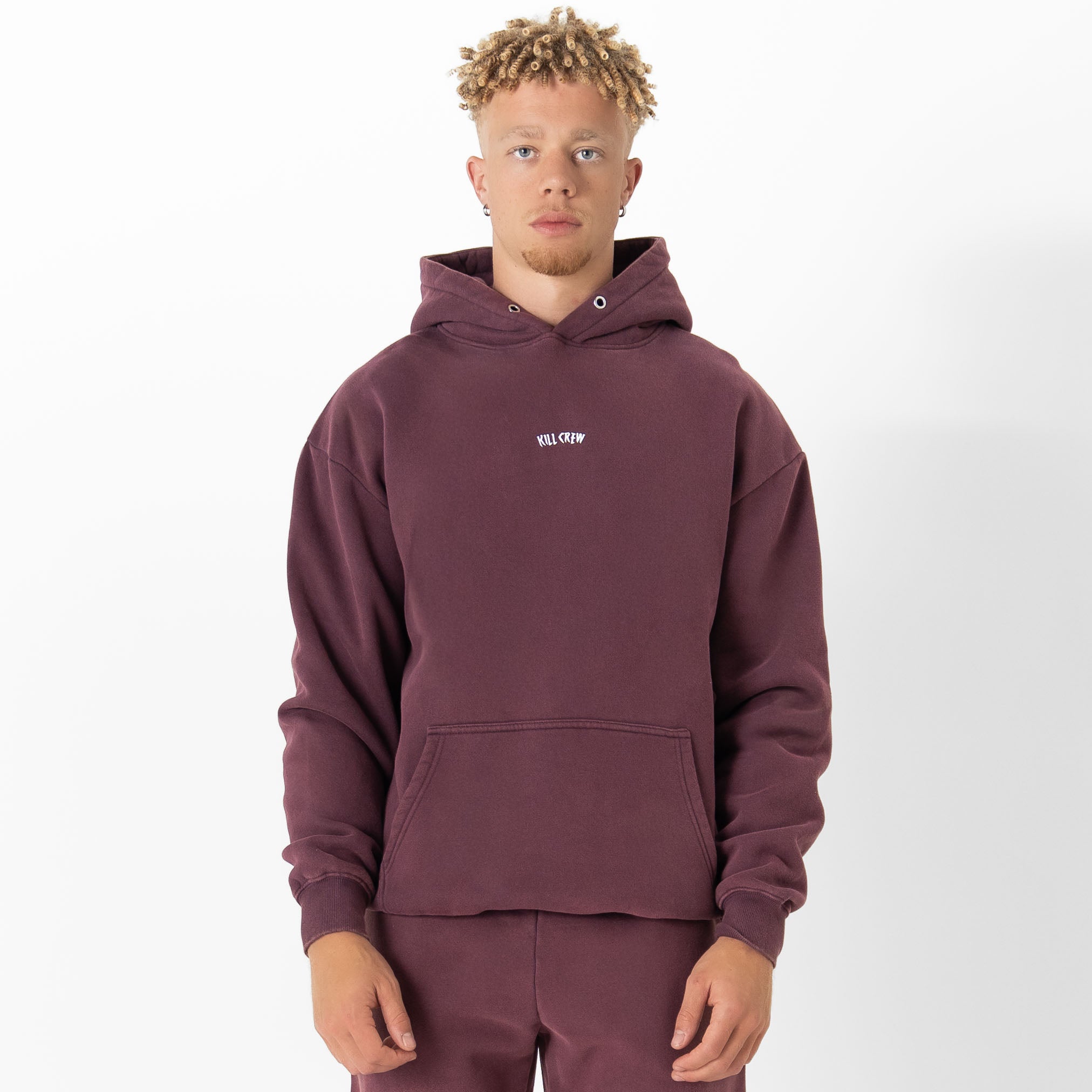 OVERSIZED LUX "SIMPLE" HOODIE - BURGUNDY