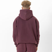 OVERSIZED LUX "SIMPLE" HOODIE - BURGUNDY