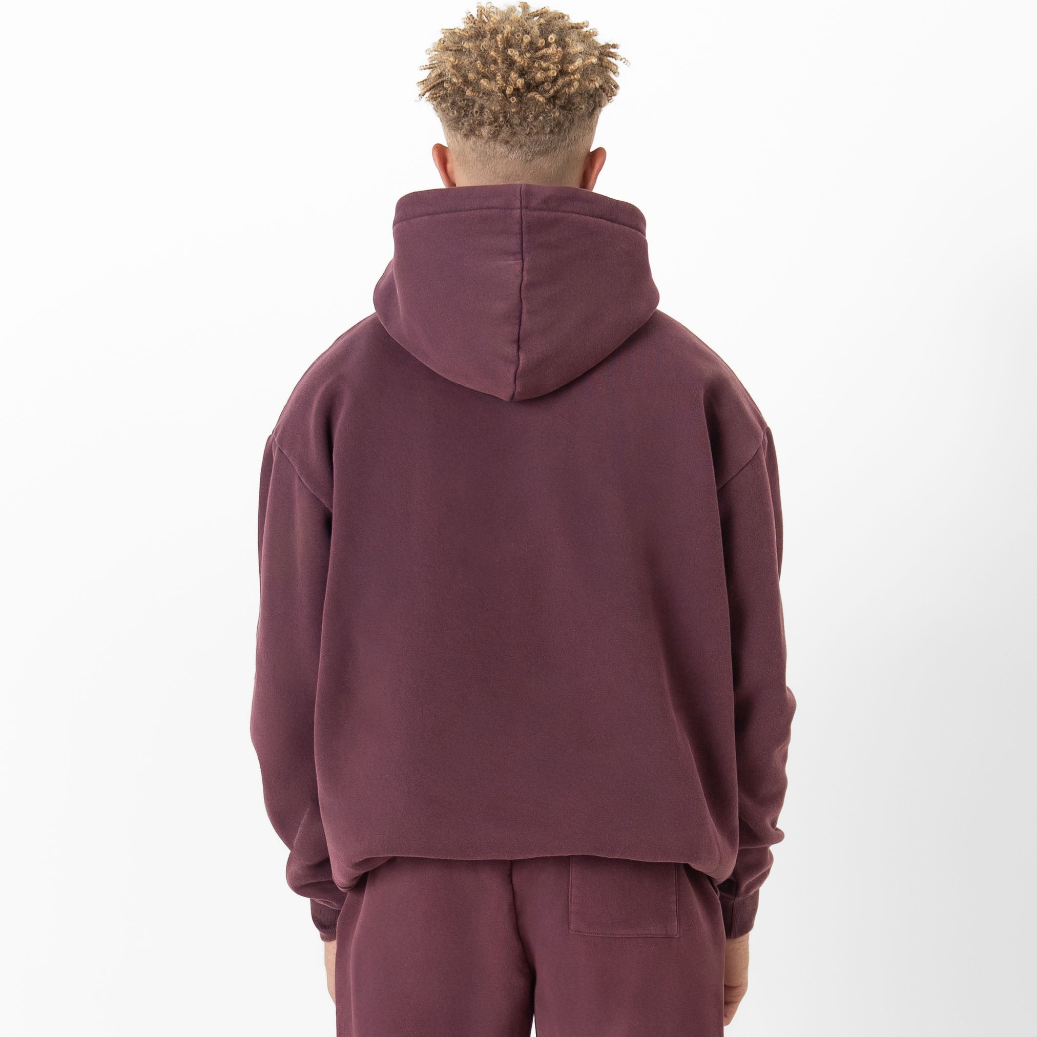 OVERSIZED LUX "SIMPLE" HOODIE - BURGUNDY