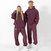 OVERSIZED LUX "SIMPLE" HOODIE - BURGUNDY