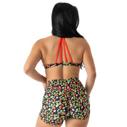 STRAWBERRY SPORTS BRA - BLACK