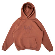 OVERSIZED LUX HOODIE "SWEAT & BLEED" - BROWN