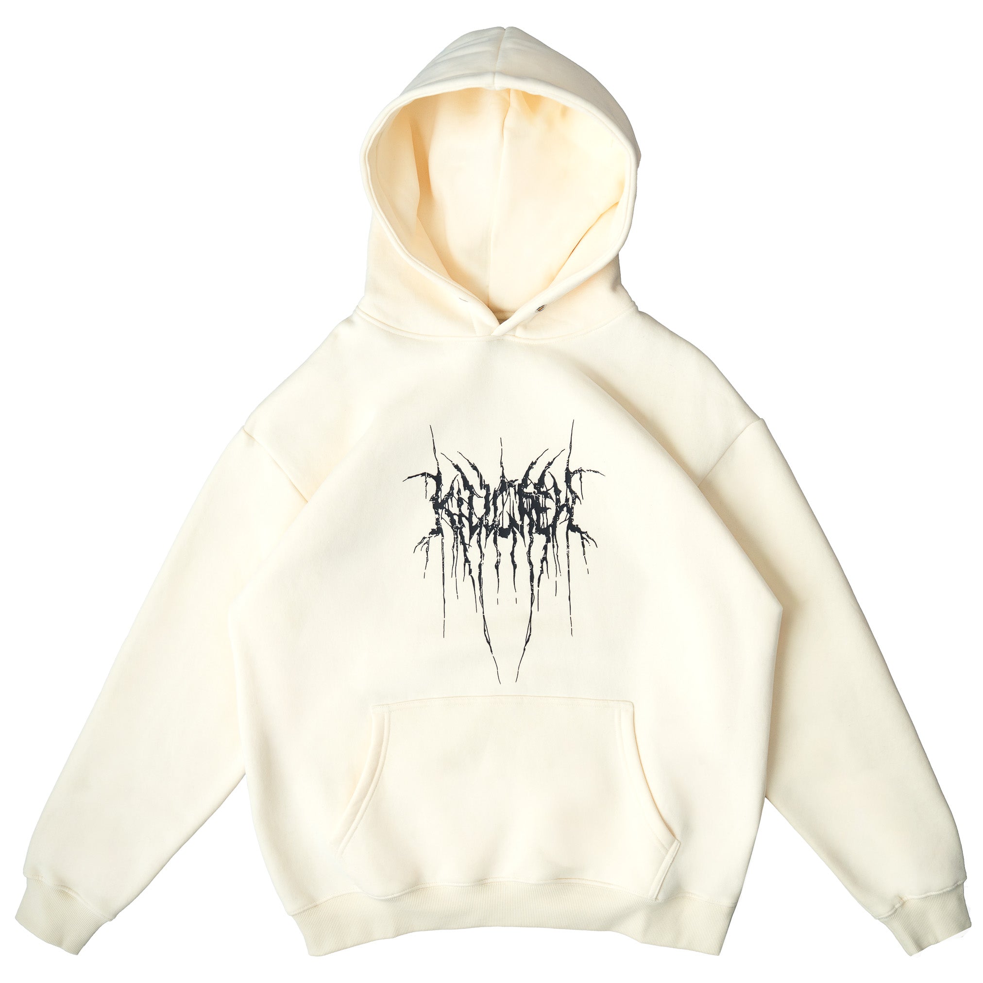 OVERSIZED LUX HOODIE "SWEAT & BLEED" - CREAM