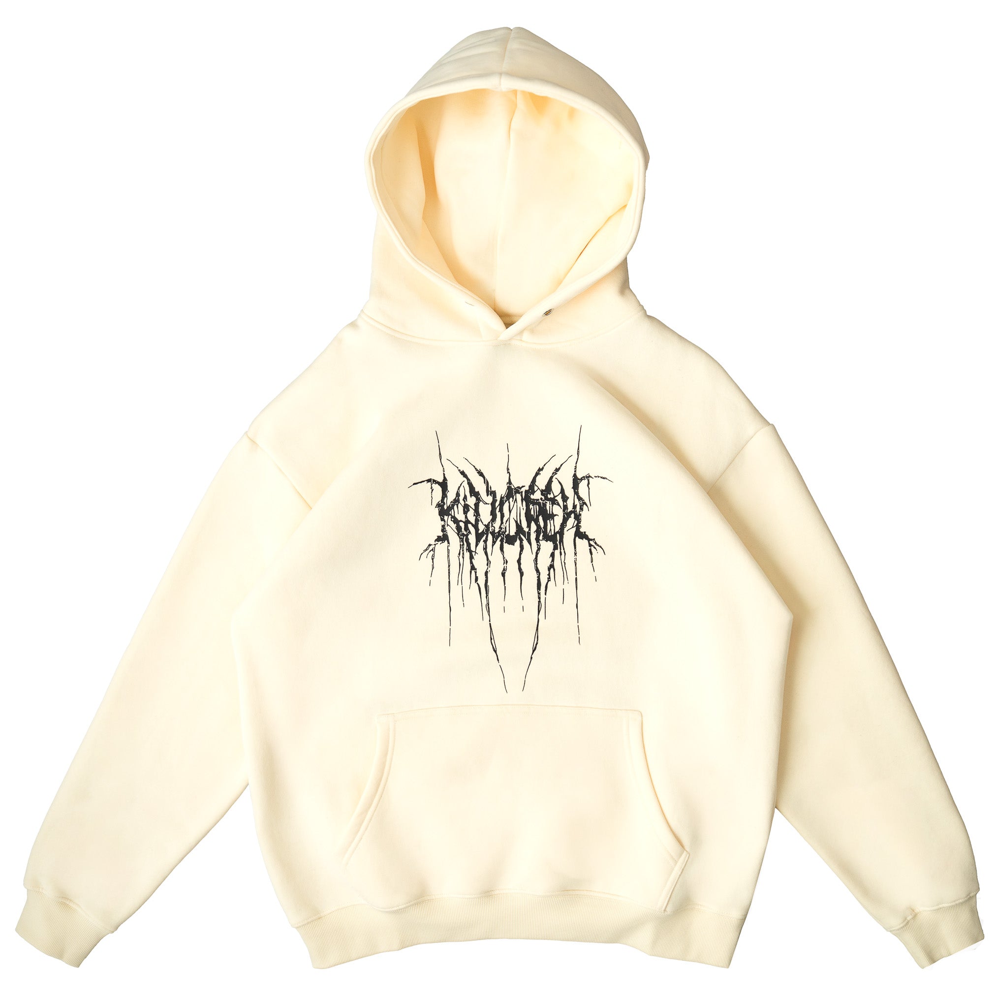 OVERSIZED LUX HOODIE "SWEAT & BLEED" - CREAM