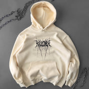 OVERSIZED LUX HOODIE "SWEAT & BLEED" - CREAM