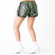 MUAY THAI FIGHT SHORTS - GREEN ZEBRA