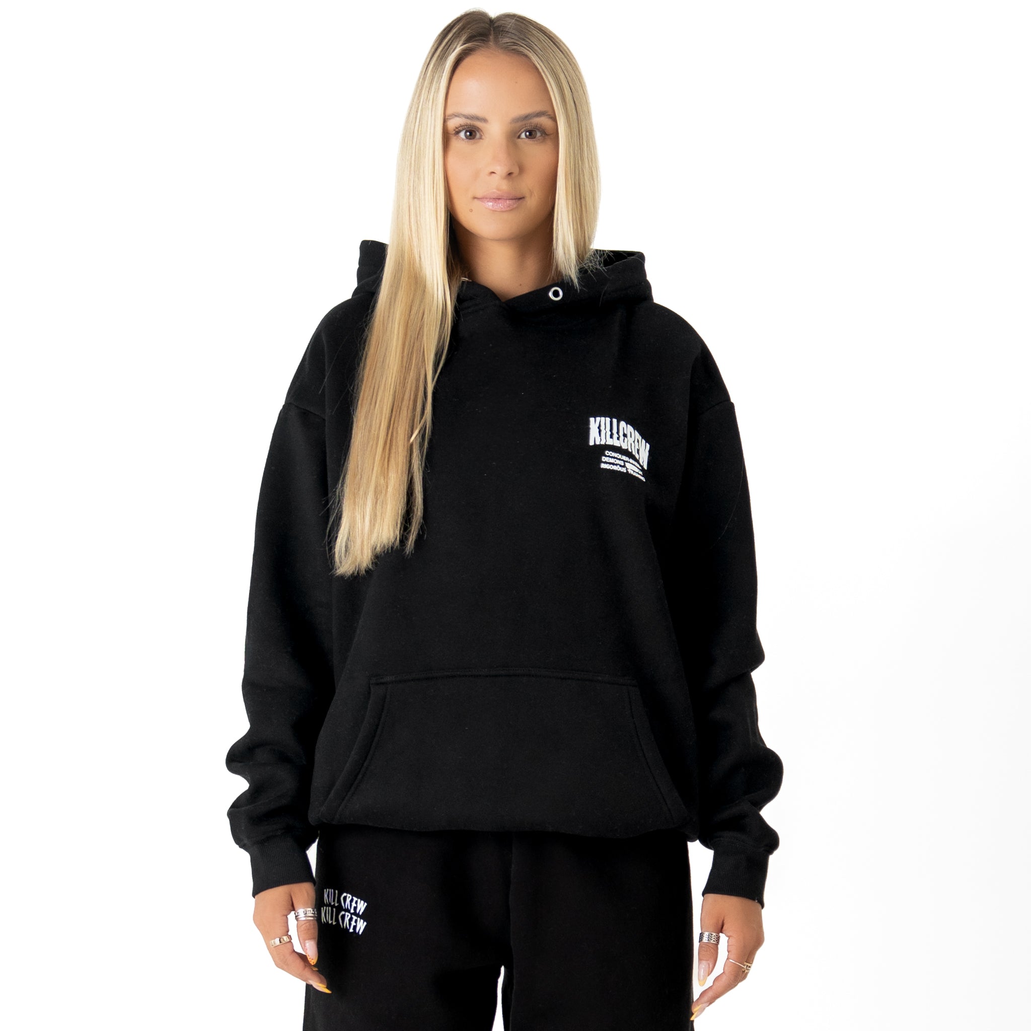 OVERSIZED LUX "THE HEALING" HOODIE - BLACK